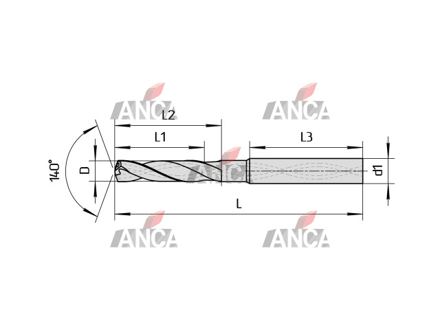 13.3-14-43-107-3D-IC-Z2-U9 Сверло твердосплавное