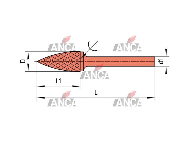 MU8-855 1406025R0 S250X Борфреза твердосплавная